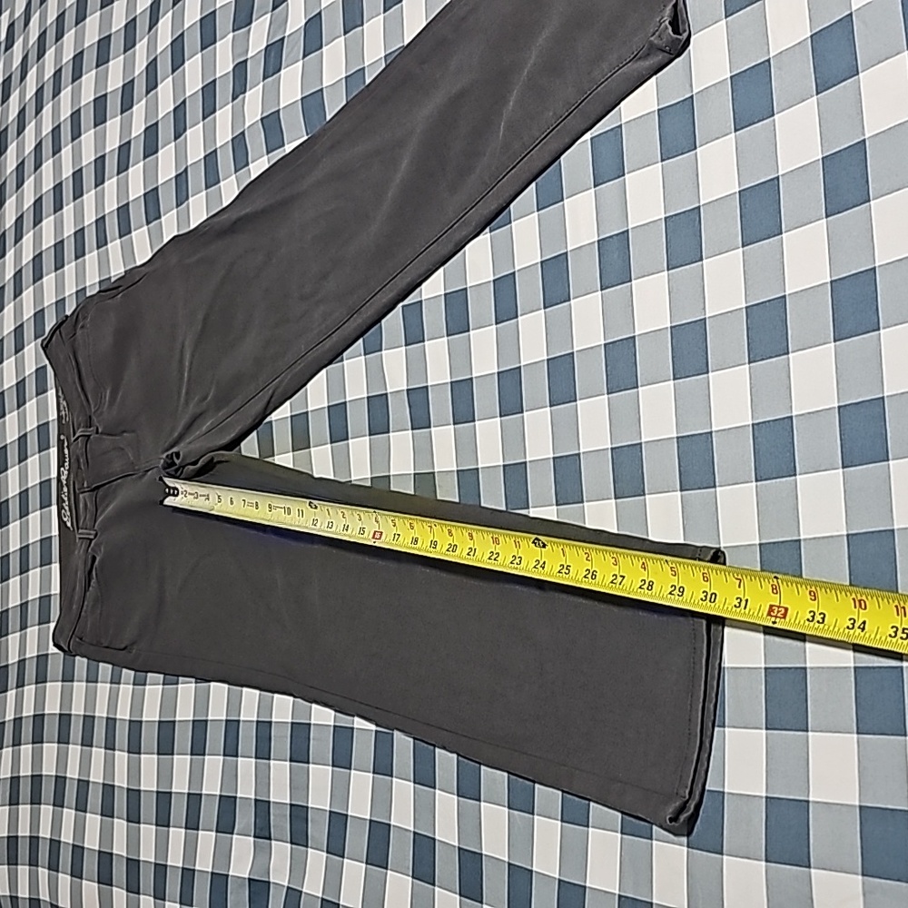 Eddie Bauer  Grey Elysian Slightly-Curvy High-Rise Slim Straight  Pant - Picture 8 of 16